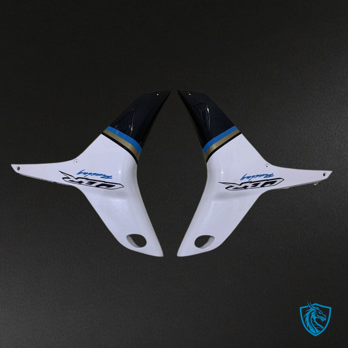 Honda CBR600RR (2009-2012) White, Blue & Black - Custom ABS Fairing Kit