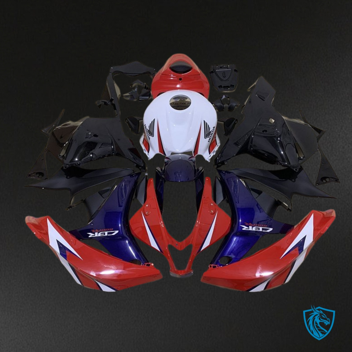 Honda CBR600RR (2009-2012) Red, Black & White Fairing Kit | ABS Bodywork