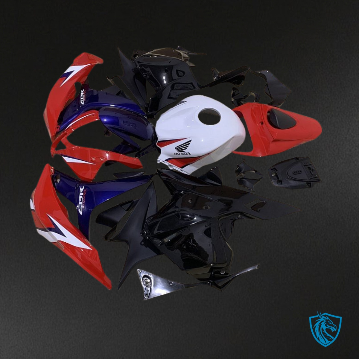 Honda CBR600RR (2009-2012) Red, Black & White Fairing Kit | ABS Bodywork