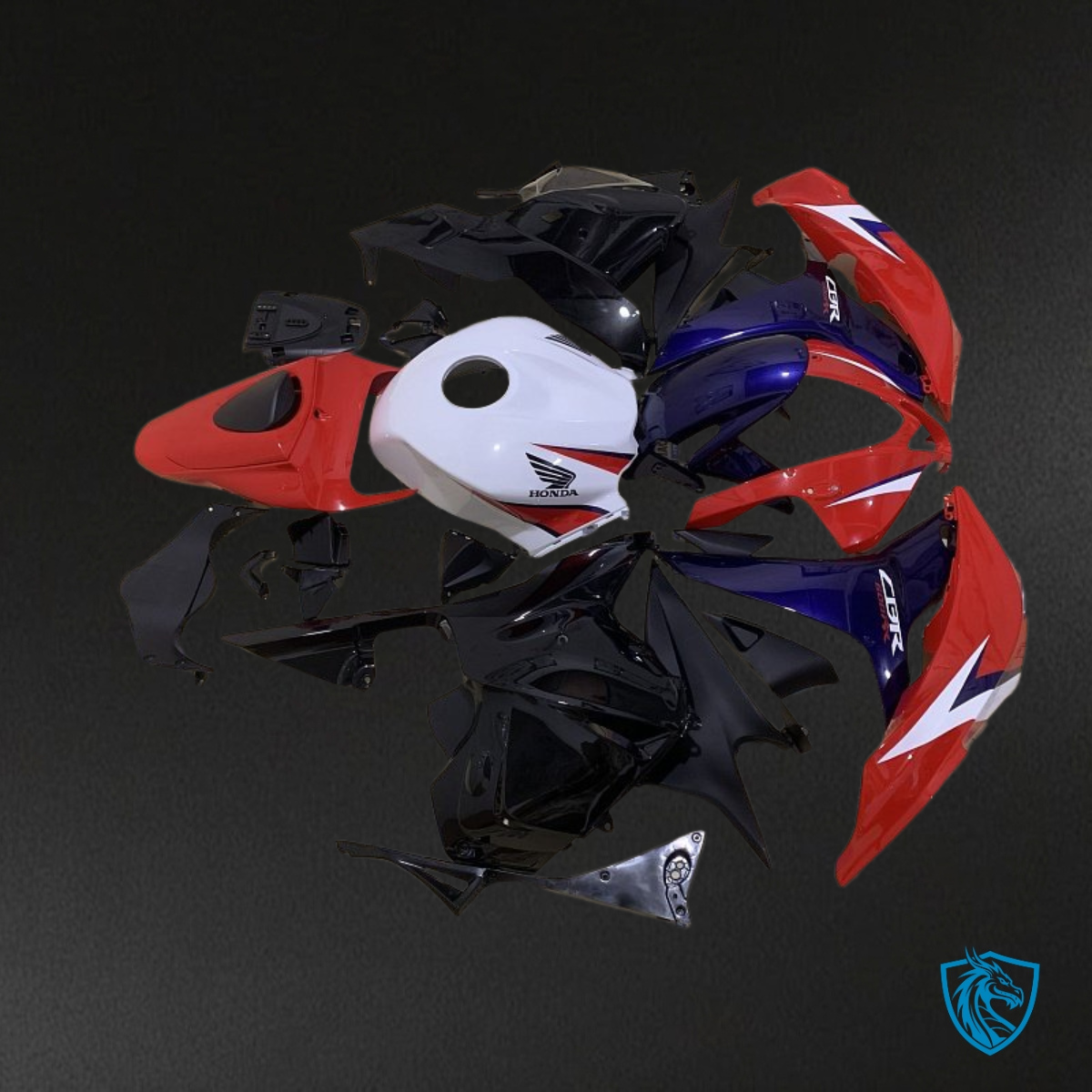 Honda CBR600RR (2009-2012) Red, Black & White Fairing Kit | ABS Bodywork