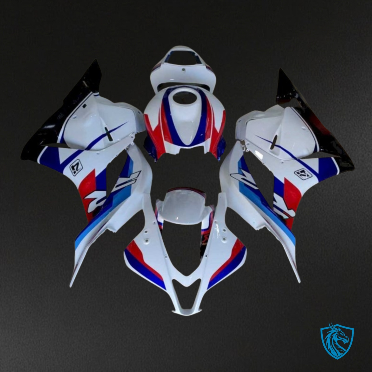 Honda CBR600RR (2009-2012) White, Red & Blue with Logo Fairing Kit | ABS Bodywork