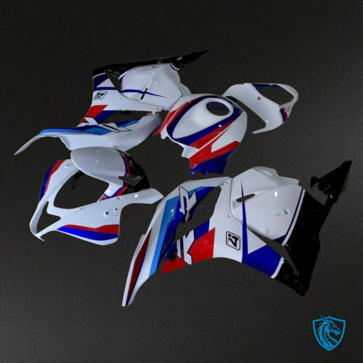 Honda CBR600RR (2009-2012) White, Red & Blue with Logo Fairing Kit | ABS Bodywork