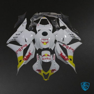 Honda CBR600RR (2009-2012) Gloss White & Yellow Red Bull Fairing Kit – Aftermarket ABS Bodywork