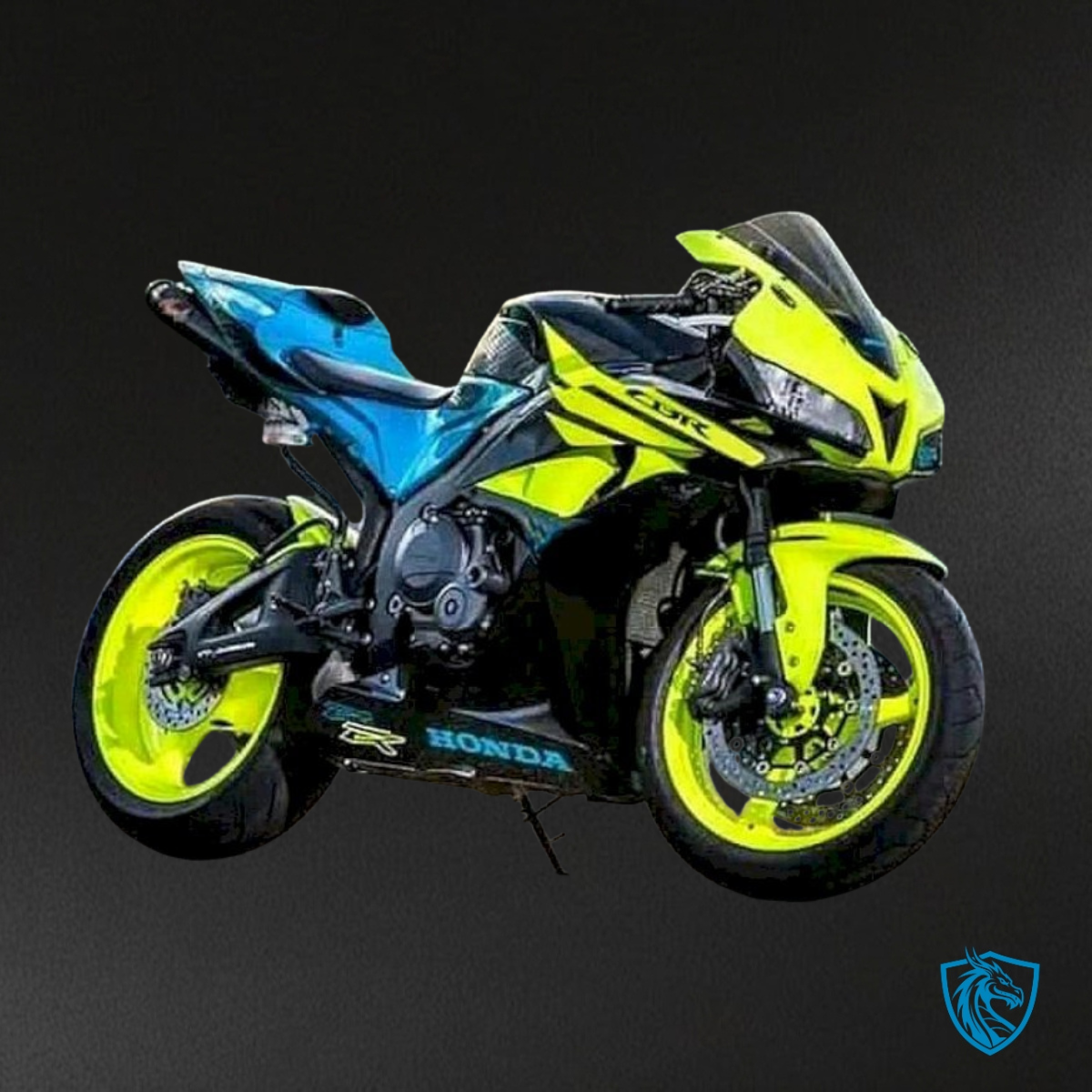 Honda CBR600RR (2009-2012) Yellow, Blue & Black Fairing Kit - Aftermarket ABS Bodywork
