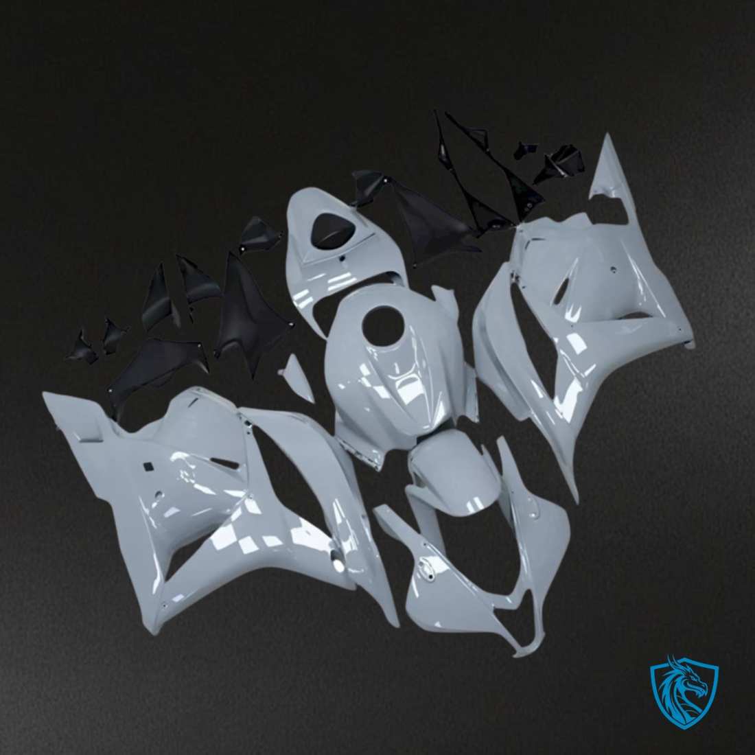 Honda CBR600RR (2009-2012) Gloss Gray No Logo Fairing Kit | ABS Bodywork