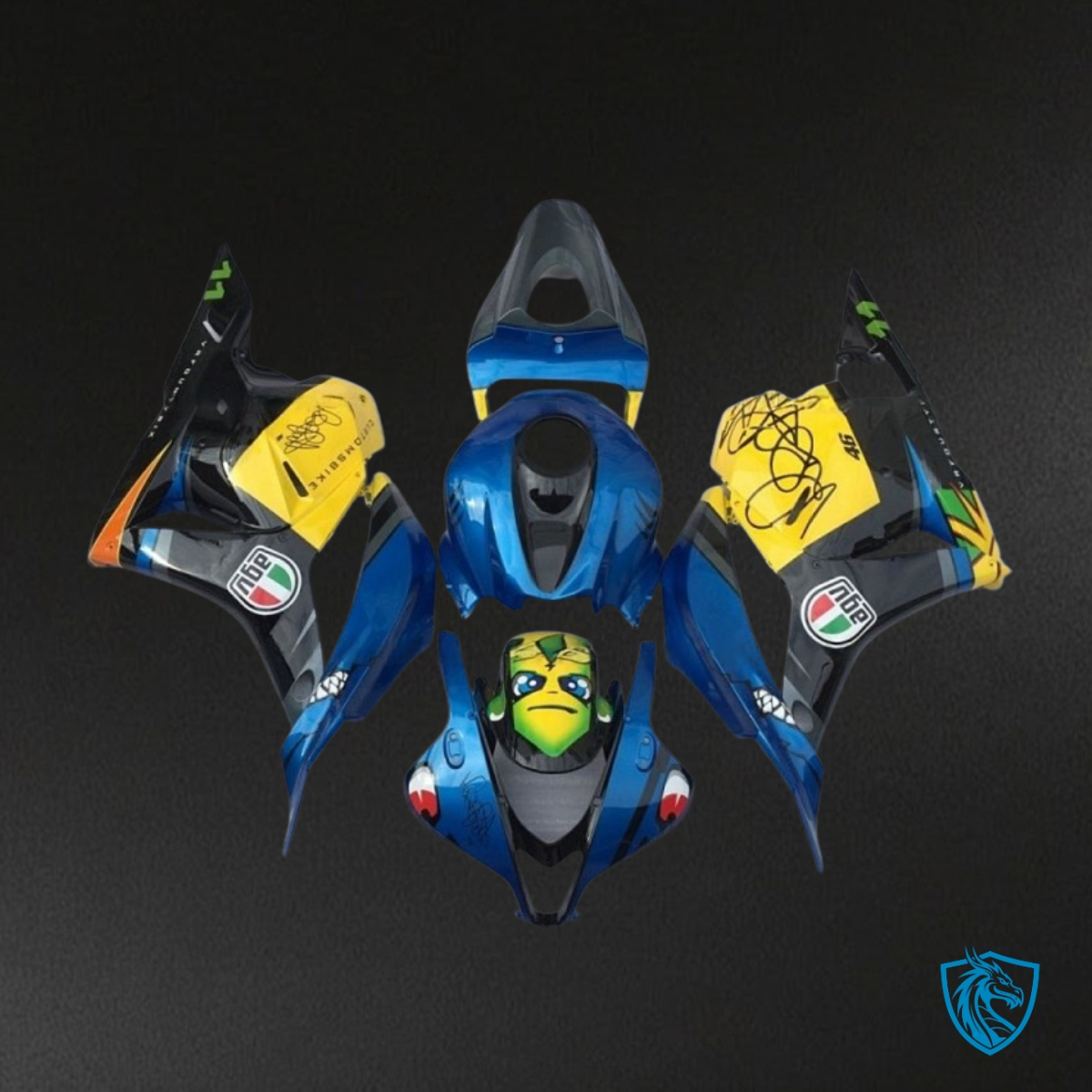 Honda CBR600RR (2009-2012) Blue,Black & yellow -Fairing Kit | ABS Bodywork