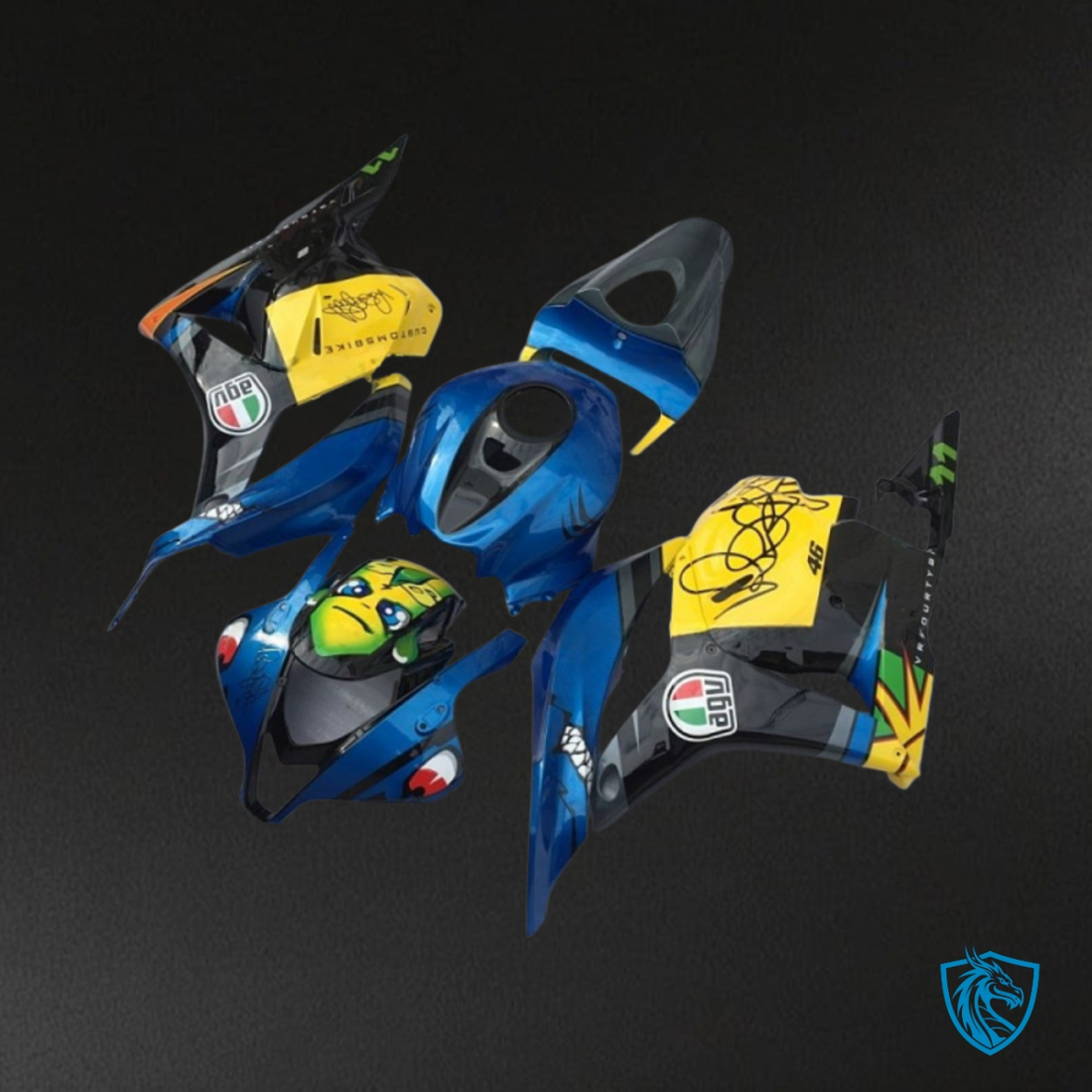 Honda CBR600RR (2009-2012) Blue,Black & yellow -Fairing Kit | ABS Bodywork