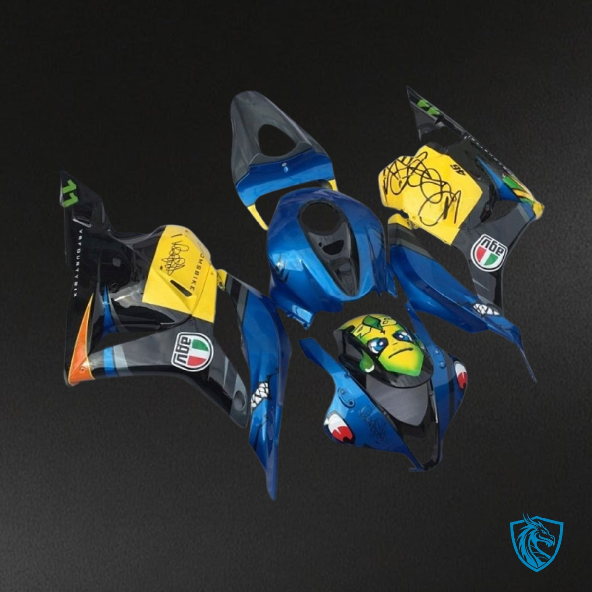Honda CBR600RR (2009-2012) Blue,Black & yellow -Fairing Kit | ABS Bodywork