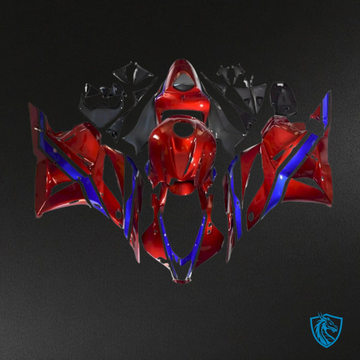 Honda CBR600RR (2009-2012) Red & Blue No Logo - MERGEment Motorcycle Fairings Kit