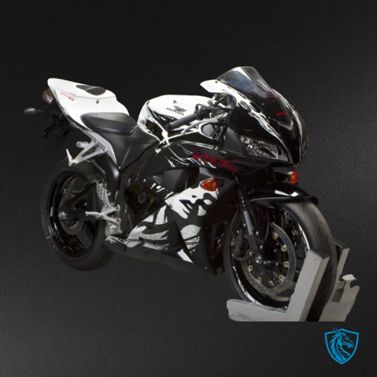 Honda CBR600RR (2009-2012) White & Black Fairing Kit - Aftermarket ABS Bodywork