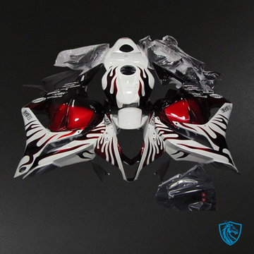 Honda CBR600RR (2009-2012) White & Red - MERGEment Motorcycle Fairings Kit