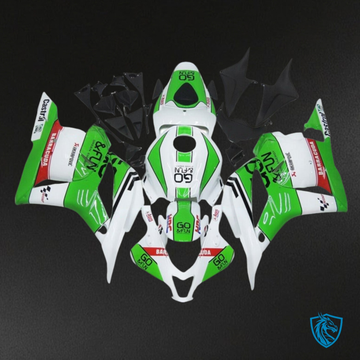 Honda CBR600RR (2009-2012) White & Green - Custom ABS Fairing Kit