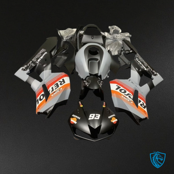 Honda CBR600RR (2013-2018) Black, Orange & Gray Repsol Matte - Custom ABS Fairing Kit