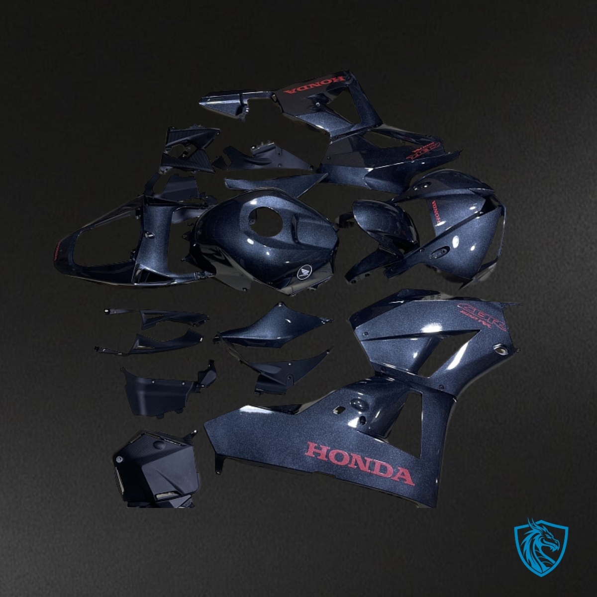 Honda CBR600RR (2013-2018) Black Fairing Kit - Aftermarket ABS Bodywork