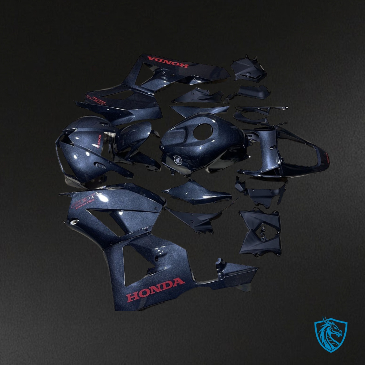 Honda CBR600RR (2013-2018) Black Fairing Kit - Aftermarket ABS Bodywork