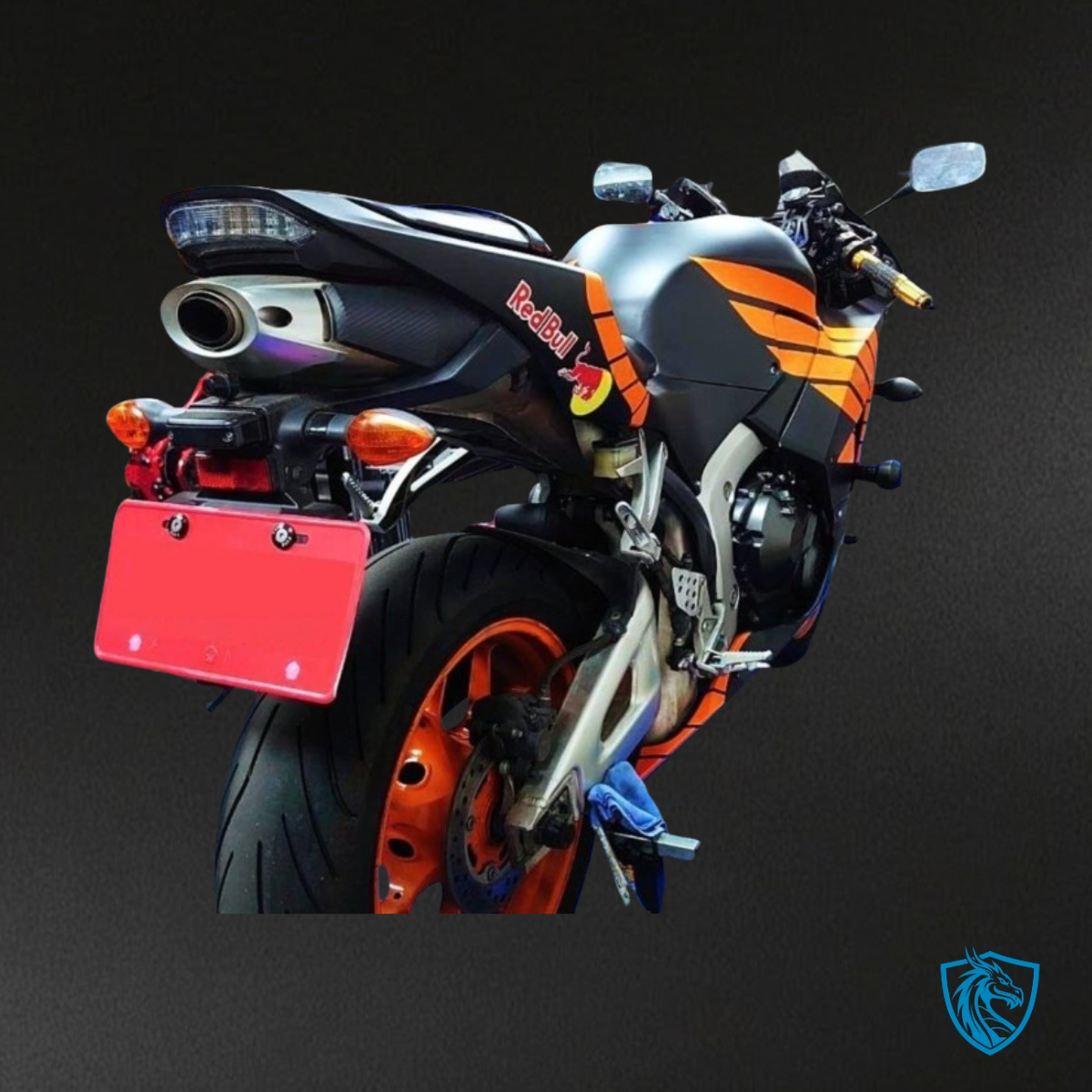 Honda CBR600RR (2013-2018) Matte  Black & Orange Red Bull - MERGEment Motorcycle Fairings Kit