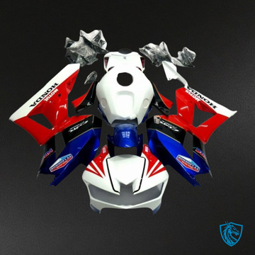 Honda CBR600RR (2013-2018) Gloss White, Red & Blue Fairing Kit - Aftermarket ABS Bodywork