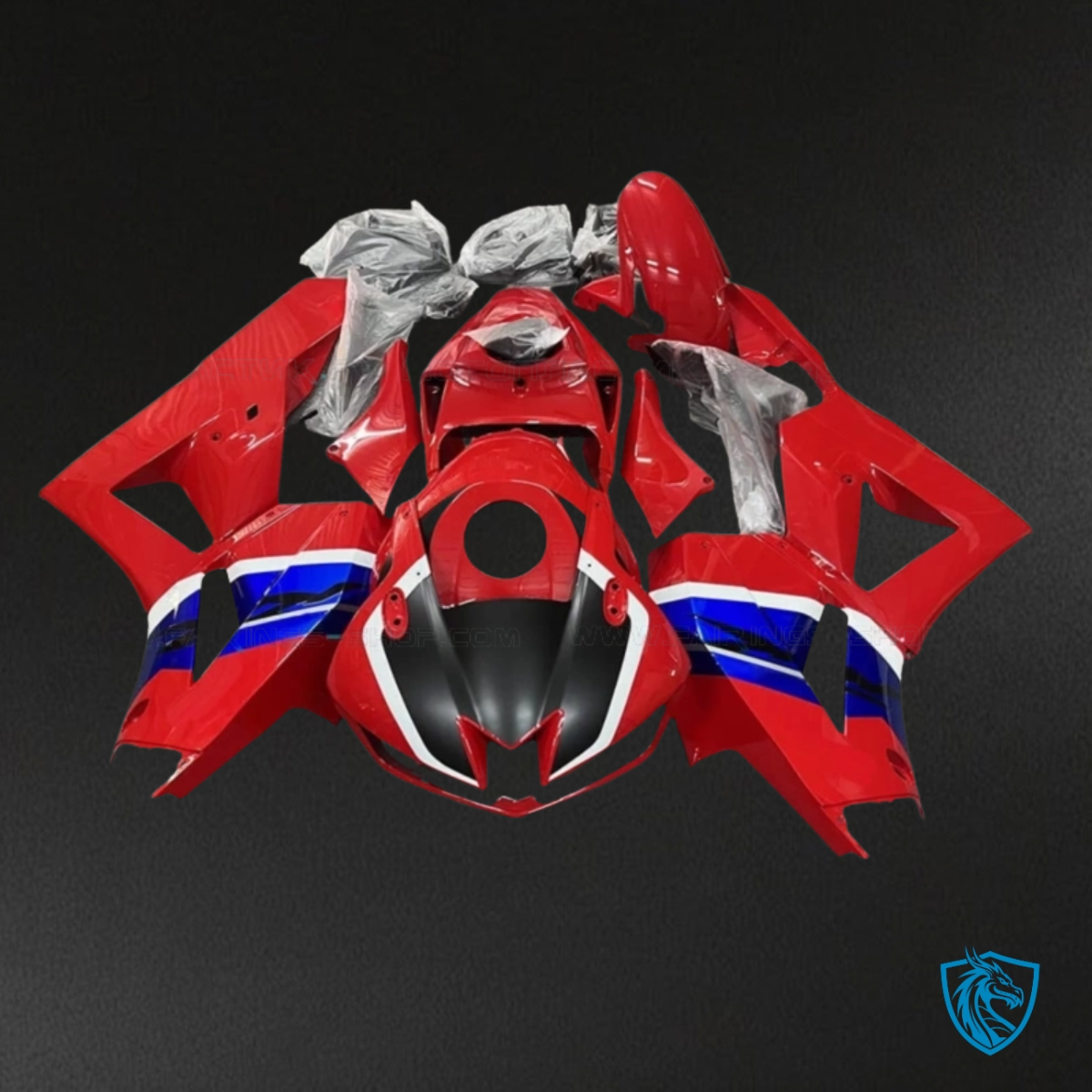 Honda CBR600RR (2013-2018) Blue, Red & White Glossy – MERGEment Motorcycle Fairings Kit