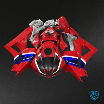 Honda CBR600RR (2013-2018) Blue, Red & White Glossy – MERGEment Motorcycle Fairings Kit
