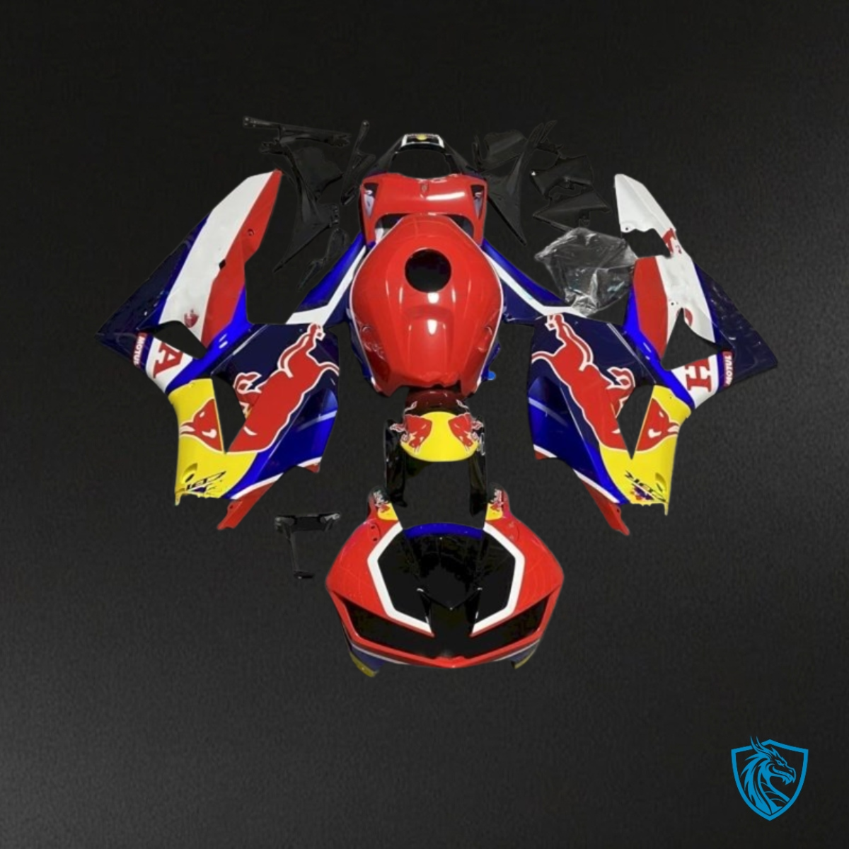 Honda CBR600RR (2013-2018) Blue, Red & White Fairing Kit – Aftermarket ABS Bodywork