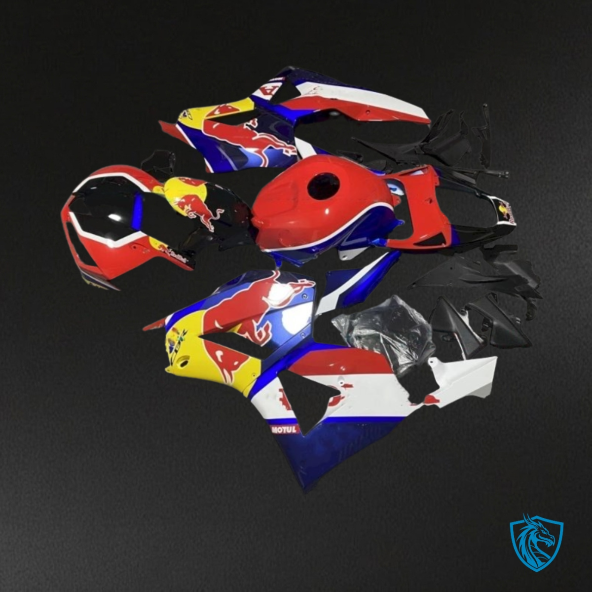 Honda CBR600RR (2013-2018) Blue, Red & White Fairing Kit – Aftermarket ABS Bodywork
