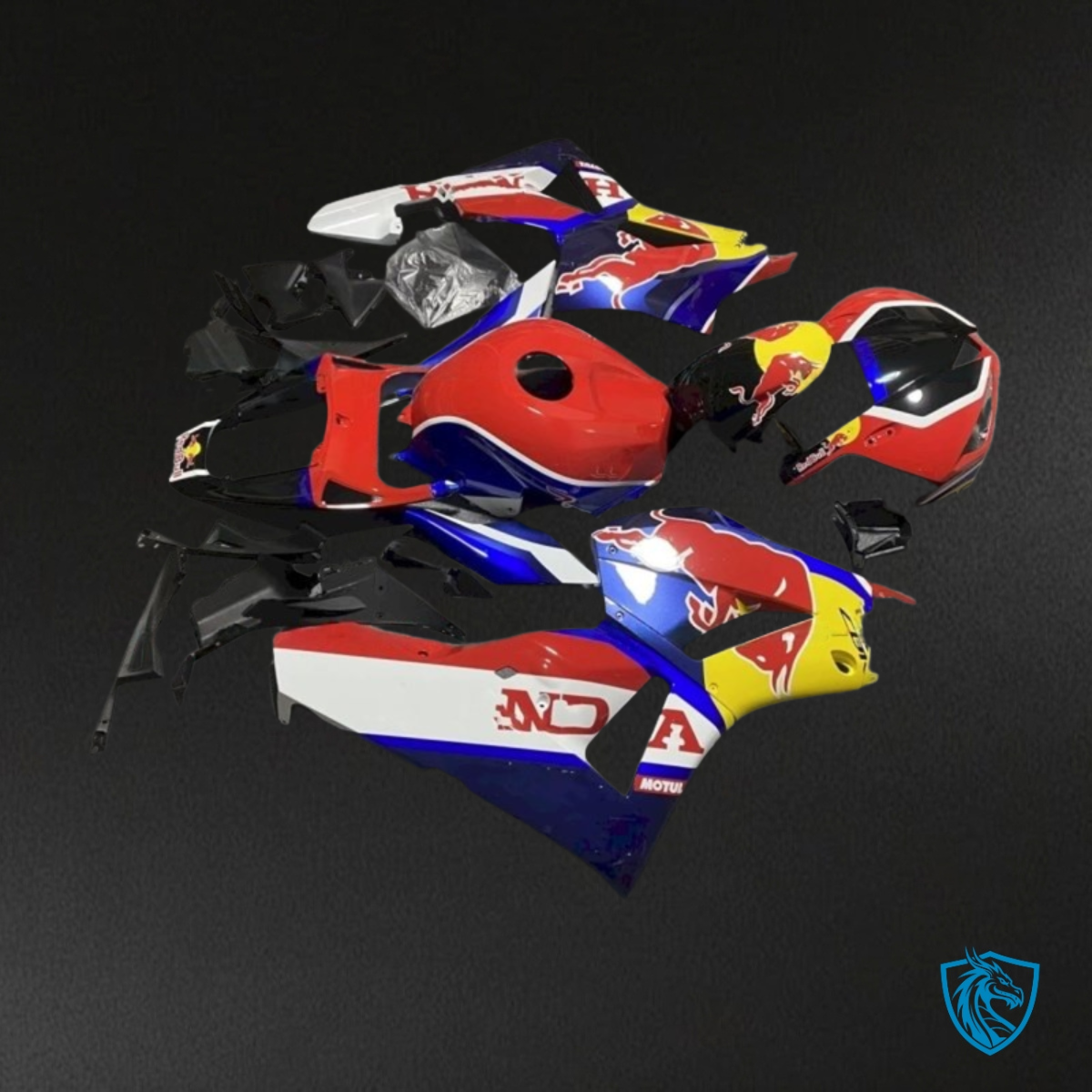 Honda CBR600RR (2013-2018) Blue, Red & White Fairing Kit – Aftermarket ABS Bodywork