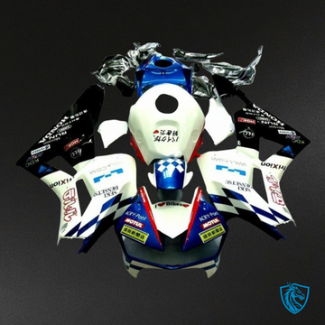 Honda CBR600RR (2013-2018) Blue, Black & White with Logo - Custom ABS Fairing Kit