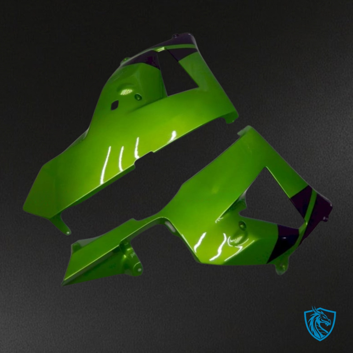 Honda CBR600RR (2013-2018) Green, Silver & Black with Logo Fairing Kit | ABS Bodywork