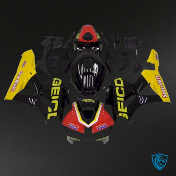 Honda CBR600RR (2013-2018) Black, Red & Yellow Fairing Kit | ABS Bodywork