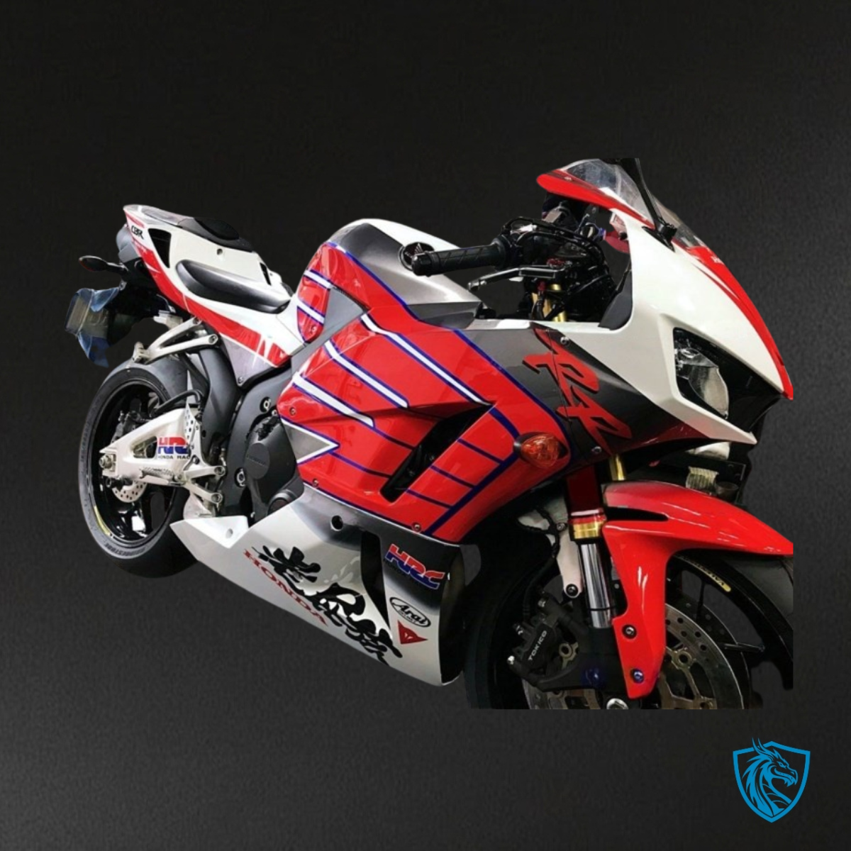 Honda CBR600RR (2013-2018) Red & White with Logo Fairing Kit - Aftermarket ABS Bodywork