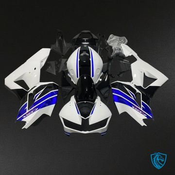 Honda CBR600RR (2013-2018) White, Black & Glossy Blue Fairing Kit | ABS Bodywork