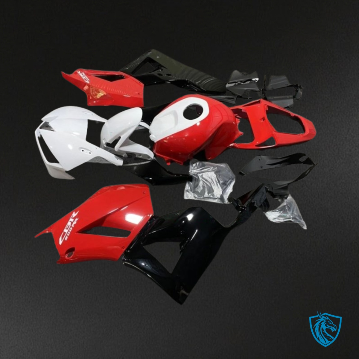 Honda CBR600RR (2013-2018) White, Black & Red - MERGEment Motorcycle Fairings Kit