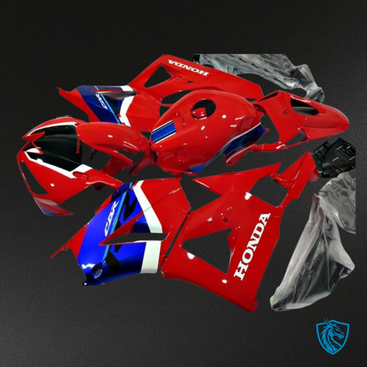 Honda CBR600RR (2013-2018) Red, Blue & White - Custom ABS Fairing Kit
