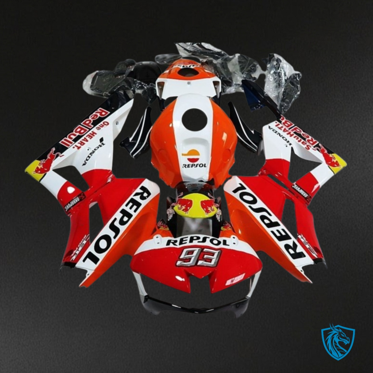 Honda CBR600RR (2013-2018) Red, White & Orange Repsol - MERGEment Motorcycle Fairings Kit
