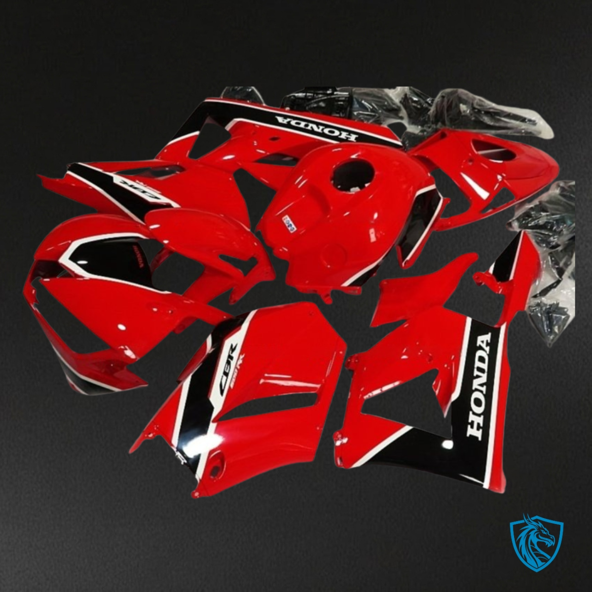 Honda CBR600RR (2013-2018) Red & Black Fairing Kit - Aftermarket ABS Bodywork