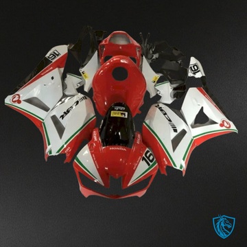 Honda CBR600RR (2013-2018) Glossy Red & White - MERGEment Motorcycle Fairings Kit