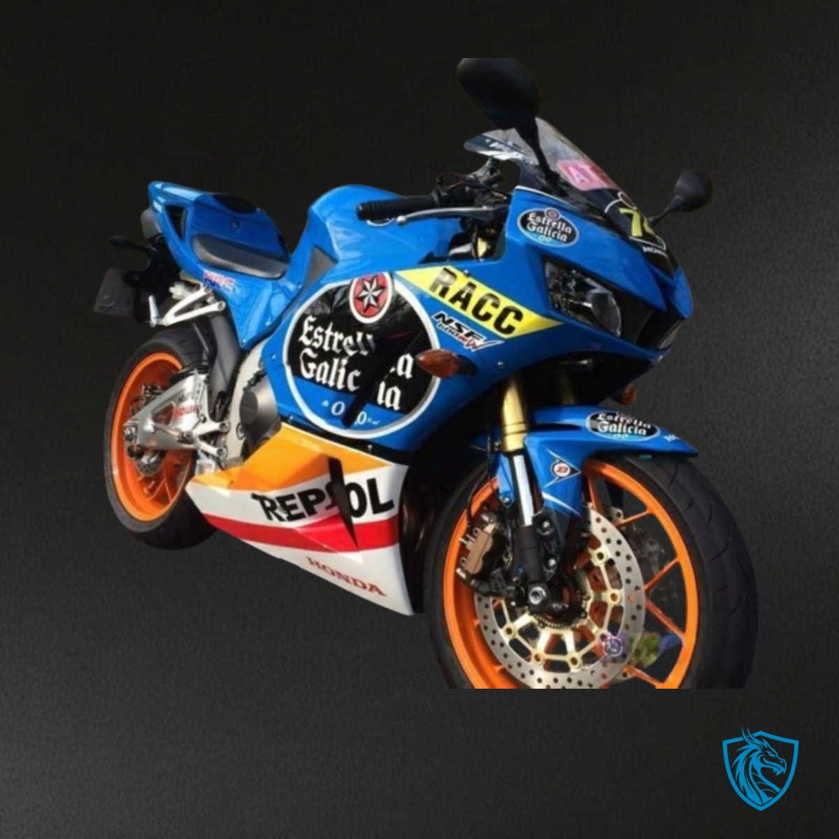 Honda CBR600RR (2013-2018) White, Blue & Orange Repsol Fairing Kit - Aftermarket ABS Bodywork
