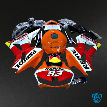 Honda CBR600RR (2013-2018) Repsol White, Orange & Red - MERGEment Motorcycle Fairings Kit