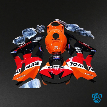 Honda CBR600RR (2013-2018) Repsol Orange, Red & Black - Custom ABS Fairing Kit
