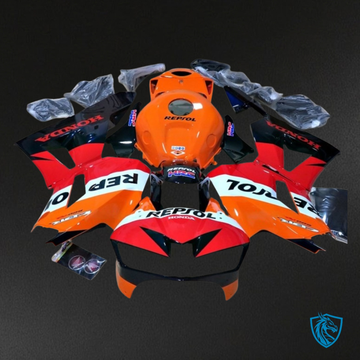 Honda CBR600RR (2013-2018) Repsol Glossy Orange, Red & Black - MERGEment Motorcycle Fairings Kit