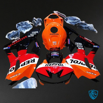 Honda CBR600RR (2013-2018) Repsol Orange, Red & Black Fairing Kit – Aftermarket ABS Bodywork
