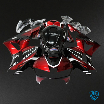 Honda CBR600RR (2013-2018) Glossy Red & Black Shark - Custom ABS Fairing Kit