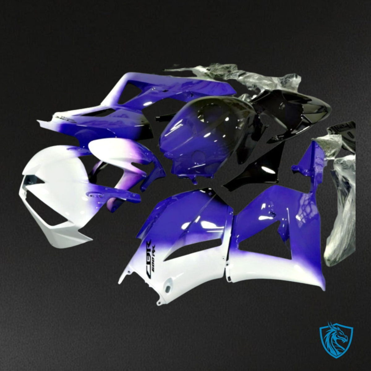 Honda CBR600RR (2013-2018) White & Purple Fairing Kit - Aftermarket ABS Bodywork