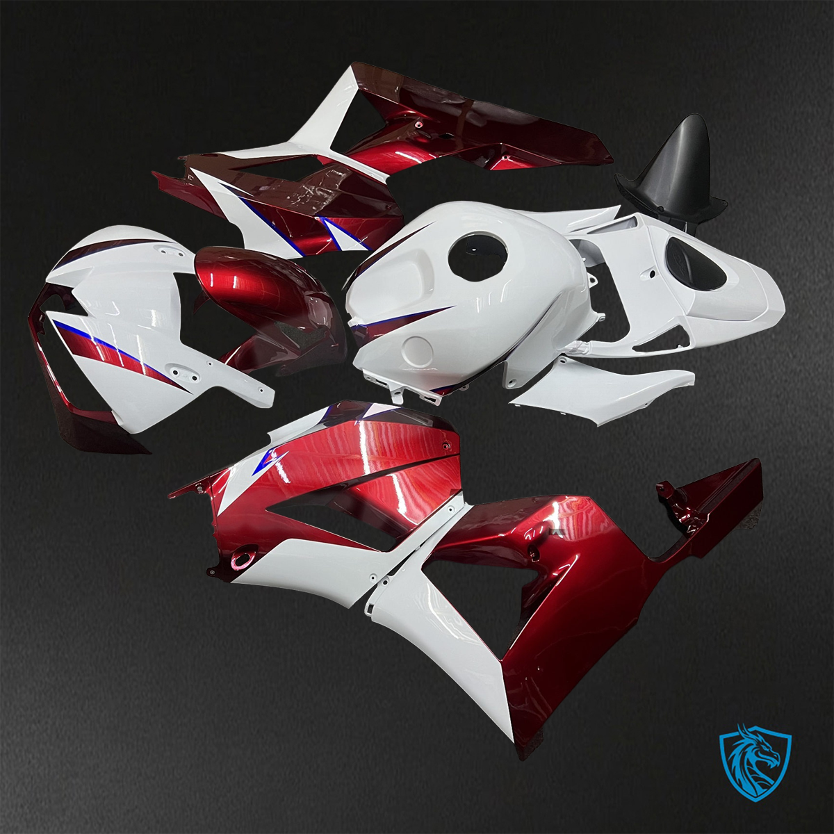 Honda CBR600RR (2013-2025) White & Candy Red - Replacement Motorcycle Fairings Kit