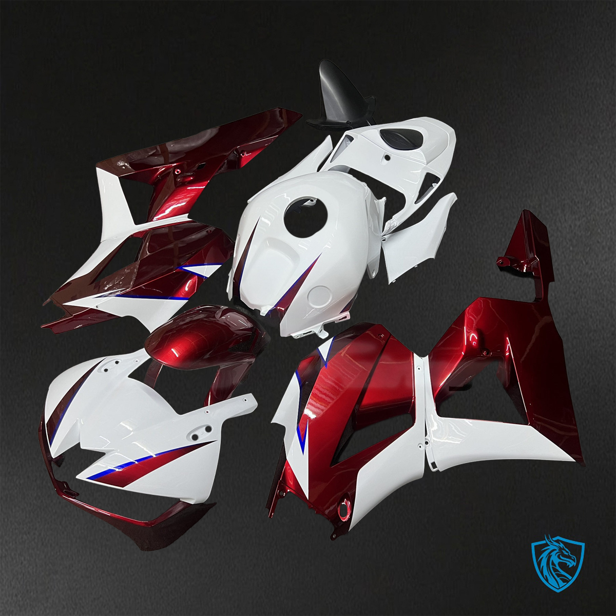 Honda CBR600RR (2013-2025) White & Candy Red - Replacement Motorcycle Fairings Kit