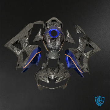 Honda CBR600RR (2013-2025) Black & Blue Carbon Fiber Fairings Kit - Aftermarket ABS Bodywork