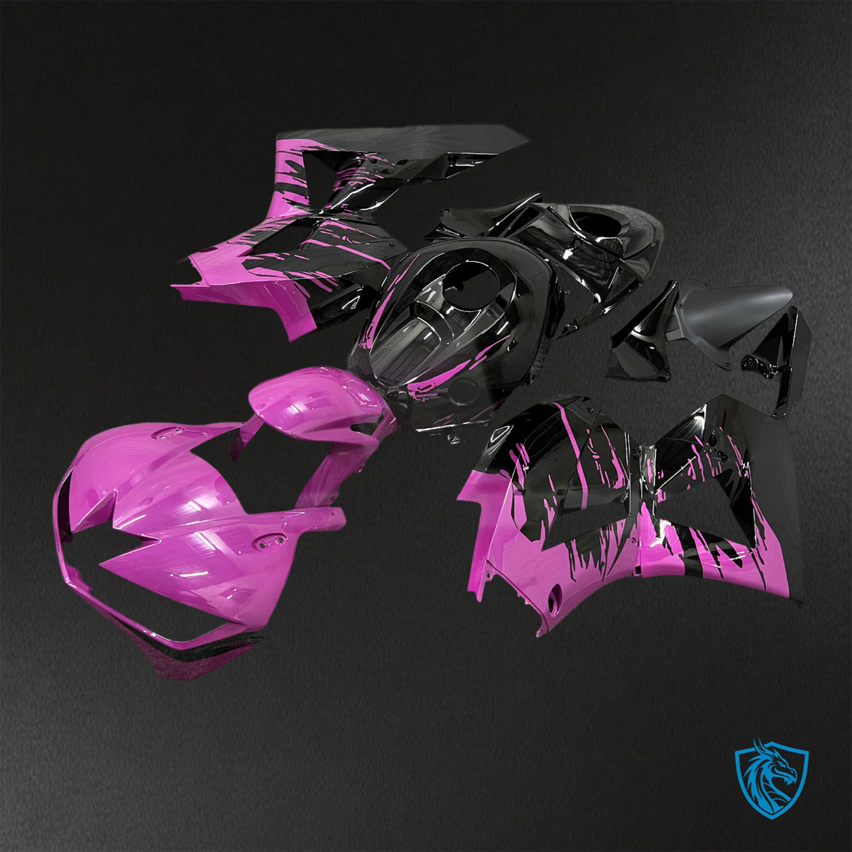 Honda CBR600RR (2013-2025) Gloss Pink & Black ABS Bodywork - Fairings Kit