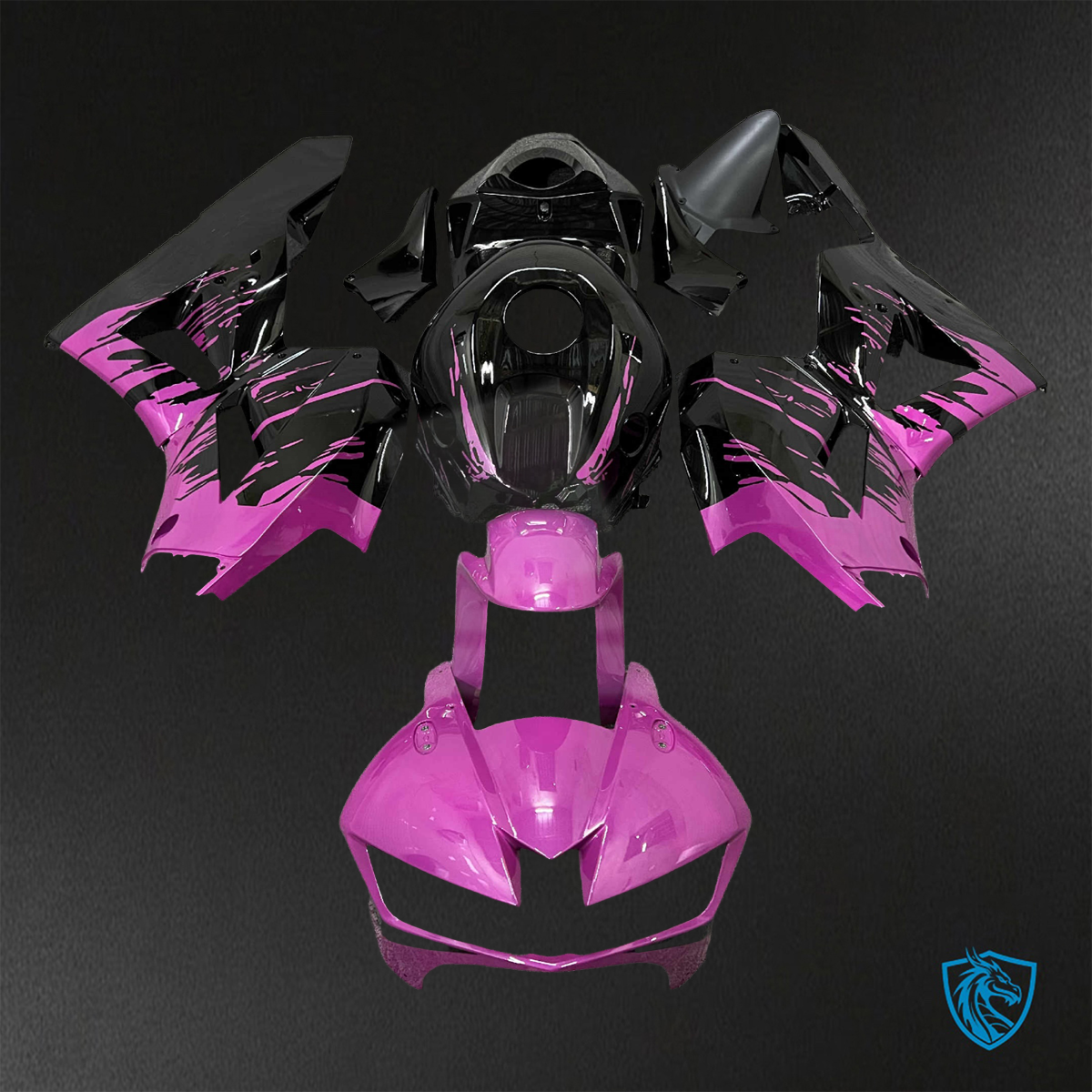 Honda CBR600RR (2013-2025) Gloss Pink & Black ABS Bodywork - Fairings Kit