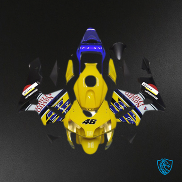 Honda CBR600RR 46 (2003-2004) Yellow Nastro Azzurro Motorcycle - Custom ABS Fairing Kit