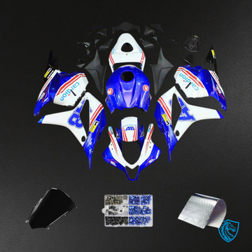 Honda CBR600RR F5 (2009-2012) White & Blue - MERGEment Motorcycle Fairings Kit